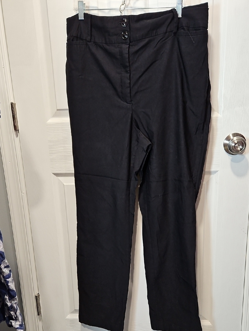 Lane Bryant Black Straight Leg Trousers